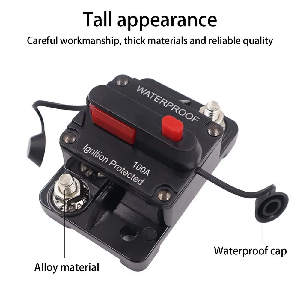 AMP Circuit Breaker Switch Fuse Reset Box 12-48V DC Car Boat Auto Waterproof - Image 20