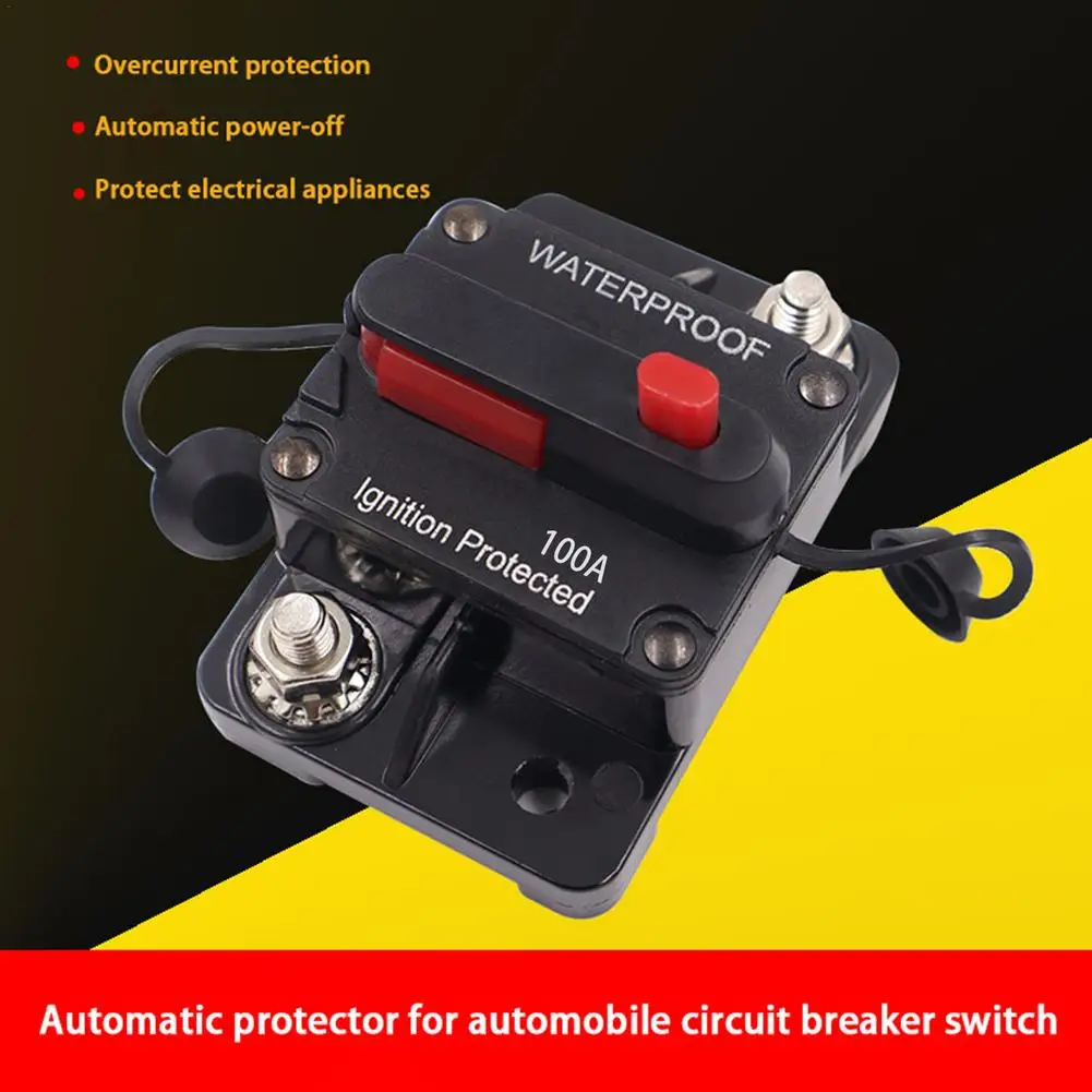 AMP Circuit Breaker Switch Fuse Reset Box 12-48V DC Car Boat Auto Waterproof - Image 3