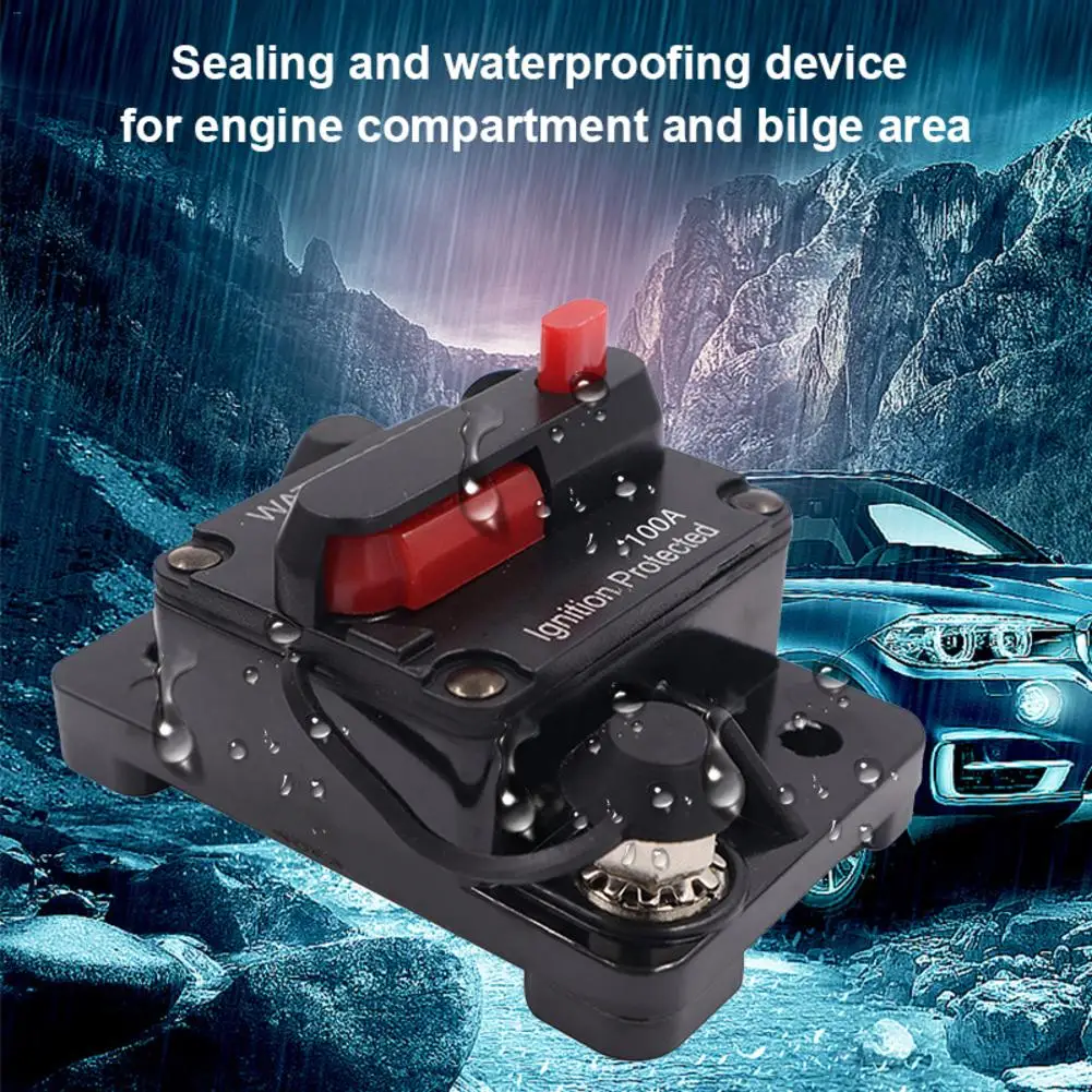 AMP Circuit Breaker Switch Fuse Reset Box 12-48V DC Car Boat Auto Waterproof - Image 2