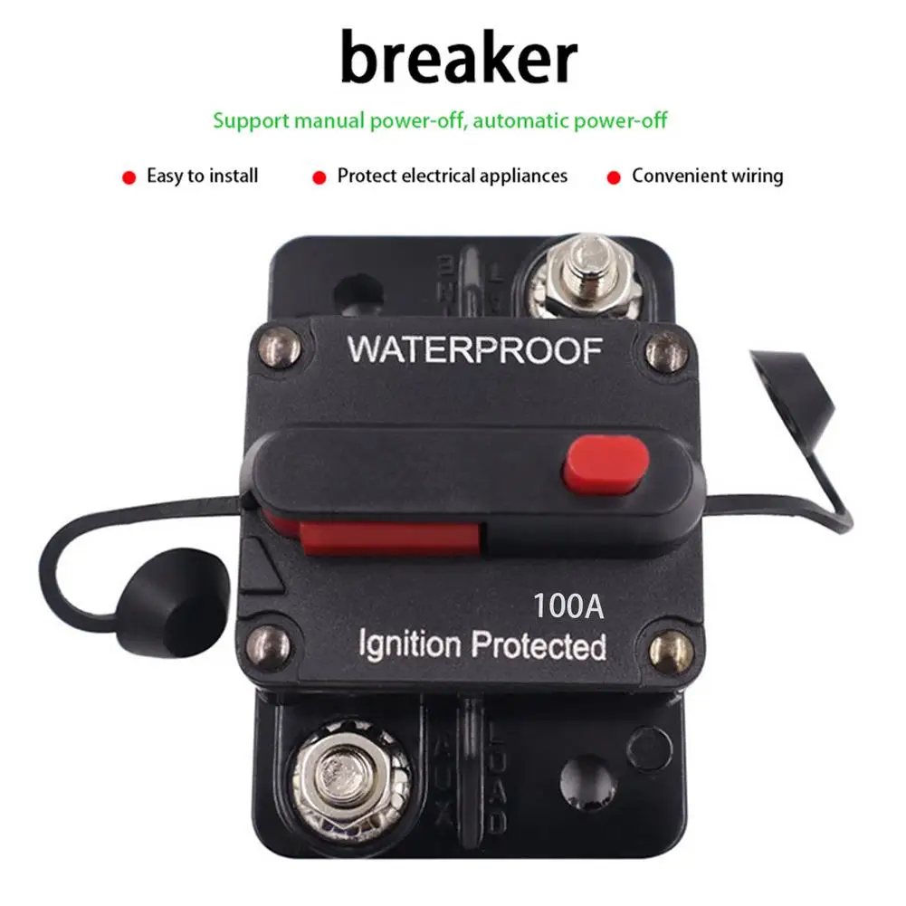AMP Circuit Breaker Switch Fuse Reset Box 12-48V DC Car Boat Auto Waterproof - Image 21